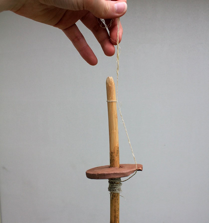 Figure 3. An ashvnatvi fabvssa used to spin the mulberry fiber for textiles or clothing