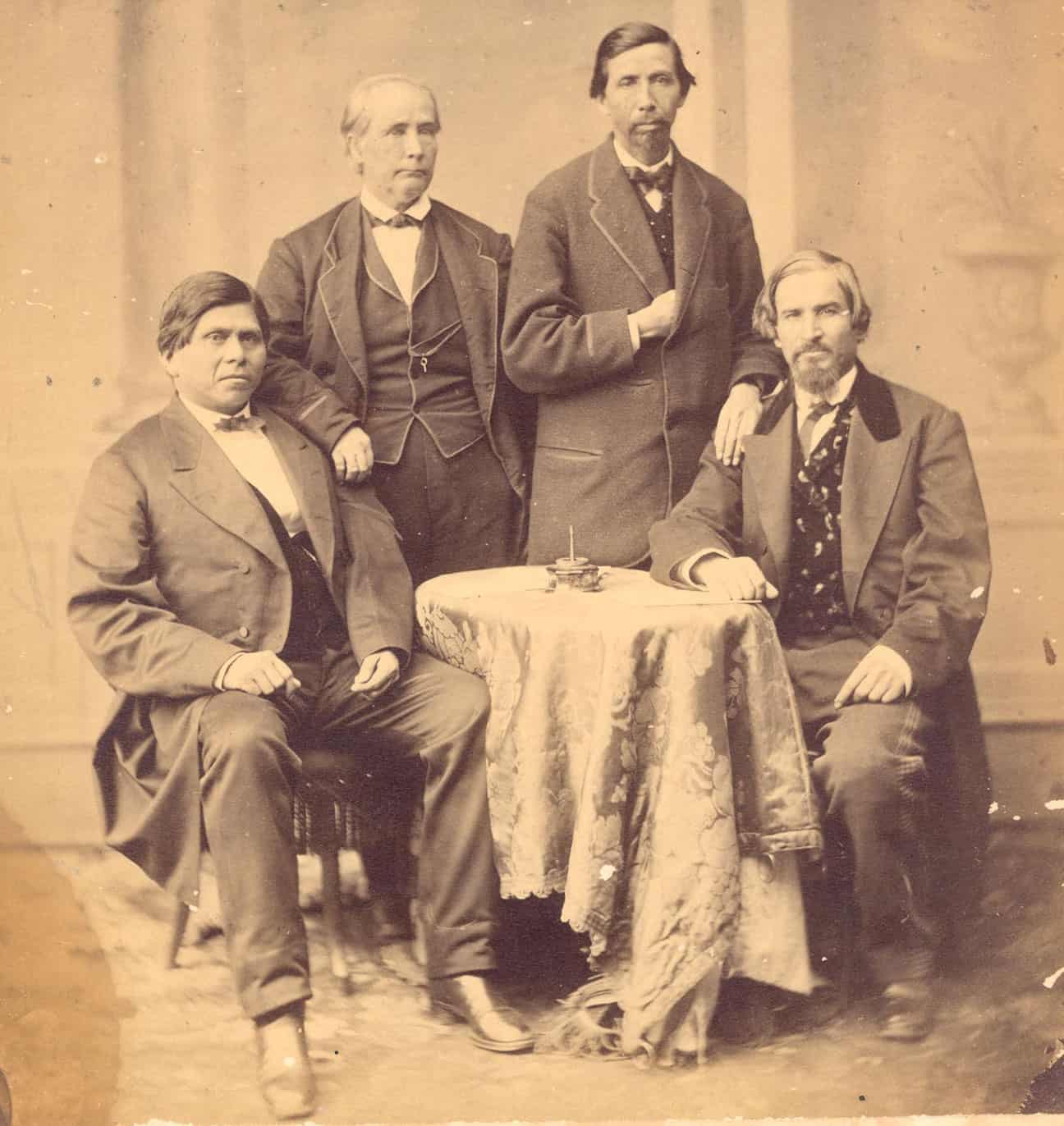 The Treaty of 1866 Choctaw negotiating team