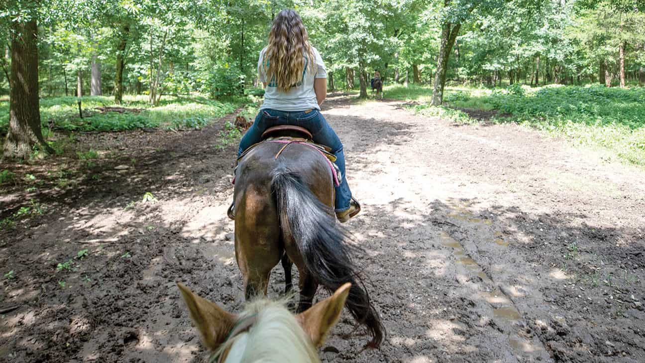 Horseback riding in Beavers Bend State Park