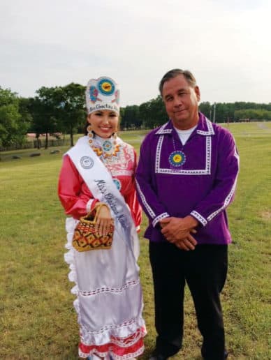 Councilman Jess Henry and Miss Choctaw Jade Cossey
