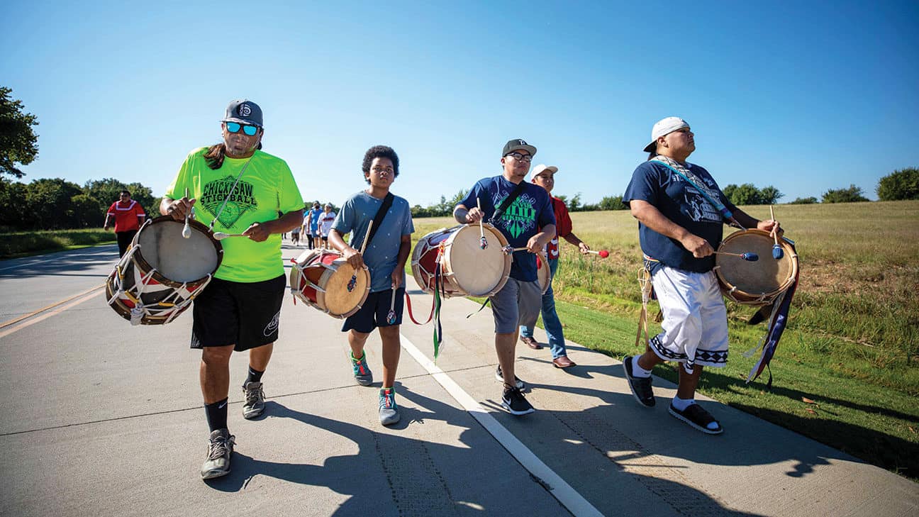 A group of drummers