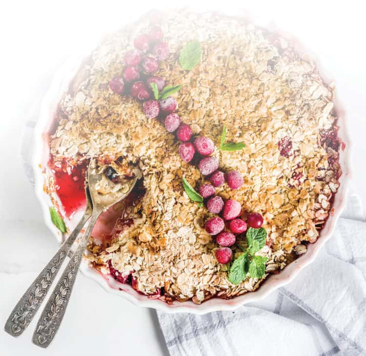 Cranberry Apple Hazelnut Crumble