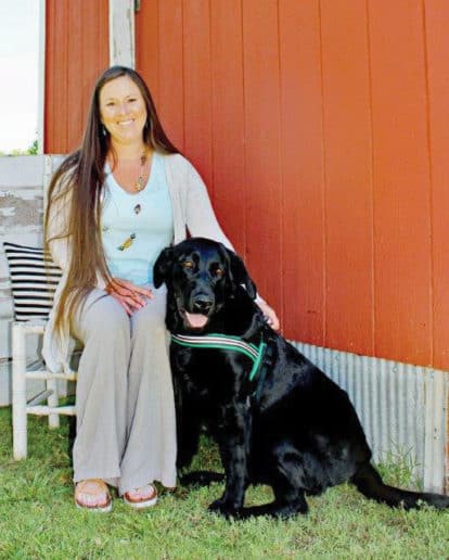 Rachel Long and her dog Casey