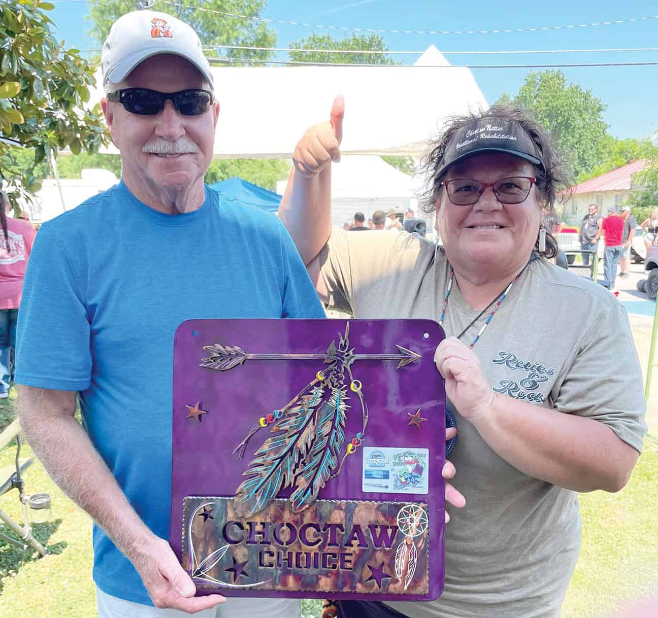 District 6 Tribal Councilwoman Jennifer Woods and Gary Samuels