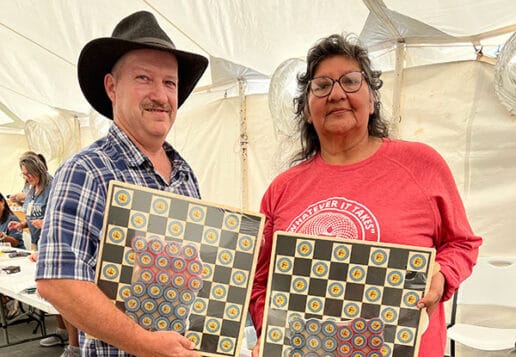 Checkers Tournament winners Quint Hodges and Shirley Blackman