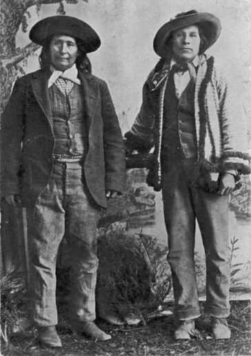 Two Choctaw Men with Long Hair